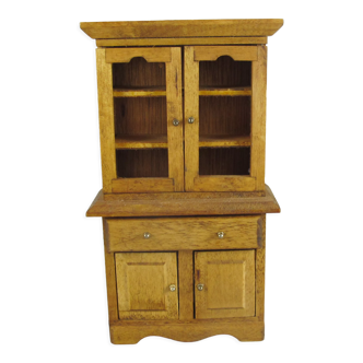 Buffet en bois ancien pour poupée