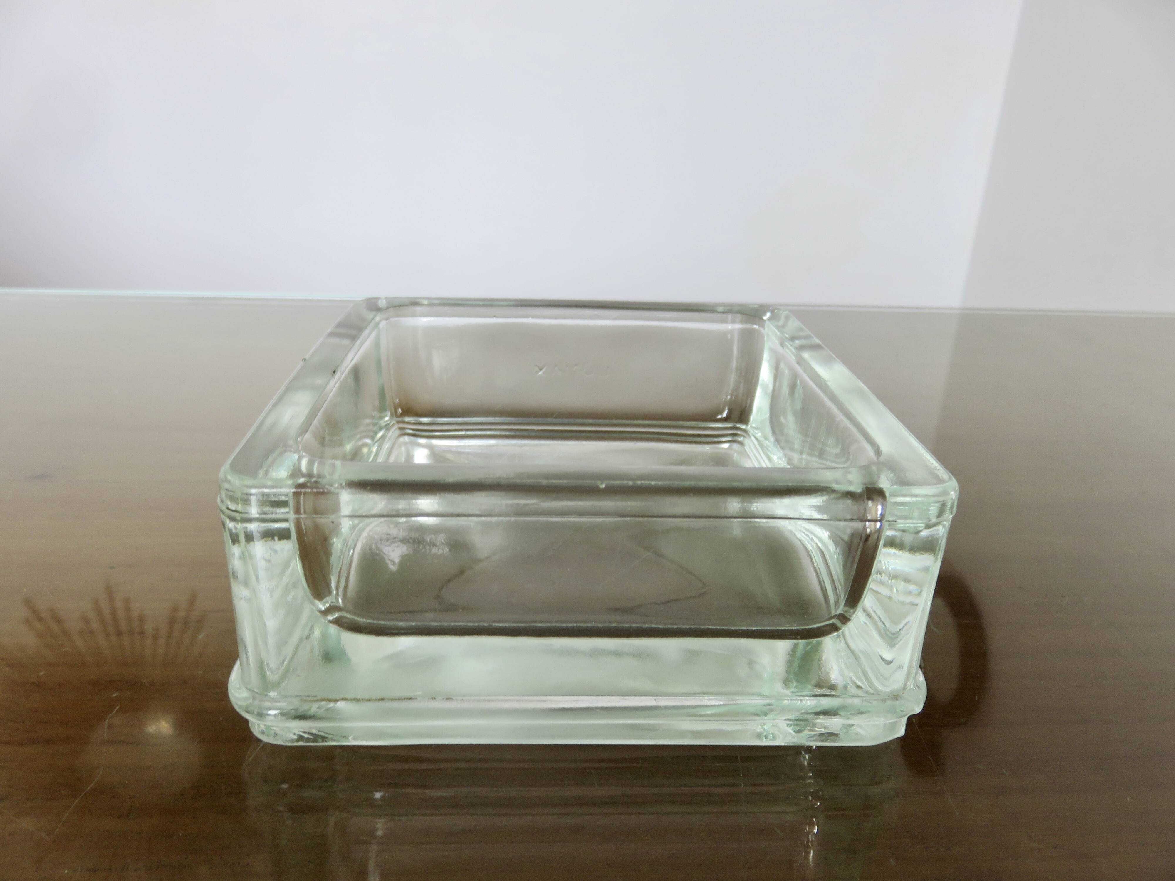 Glass slab, ashtray, pocket tray, signed "LUMAX" from the 1940s-50s.