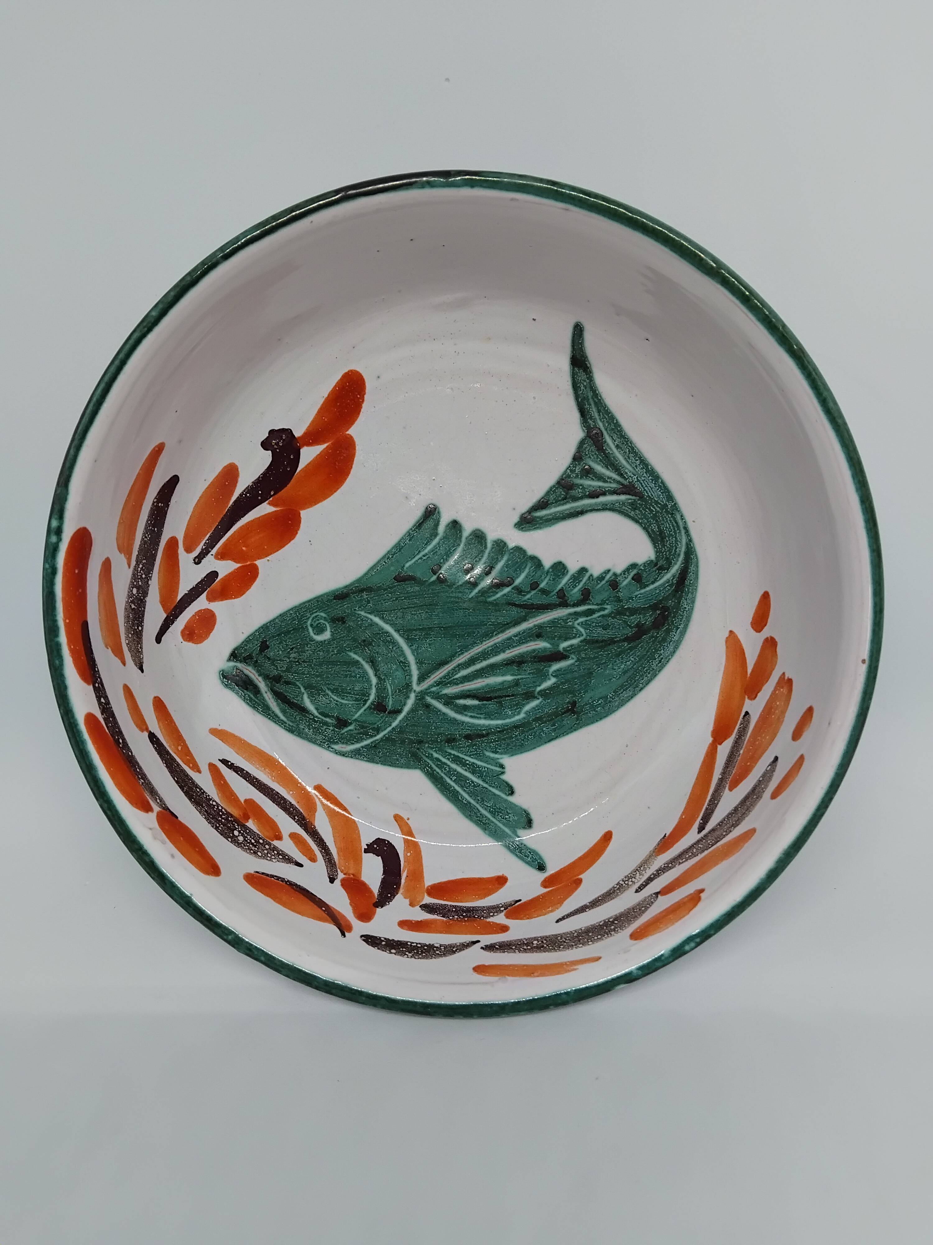 Ravier/ramekin/dish Antoine Fazio. Vallauris ceramics. 1960s.