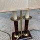 Double column lamp "Le Dauphin" – Turtle shell effect and brass