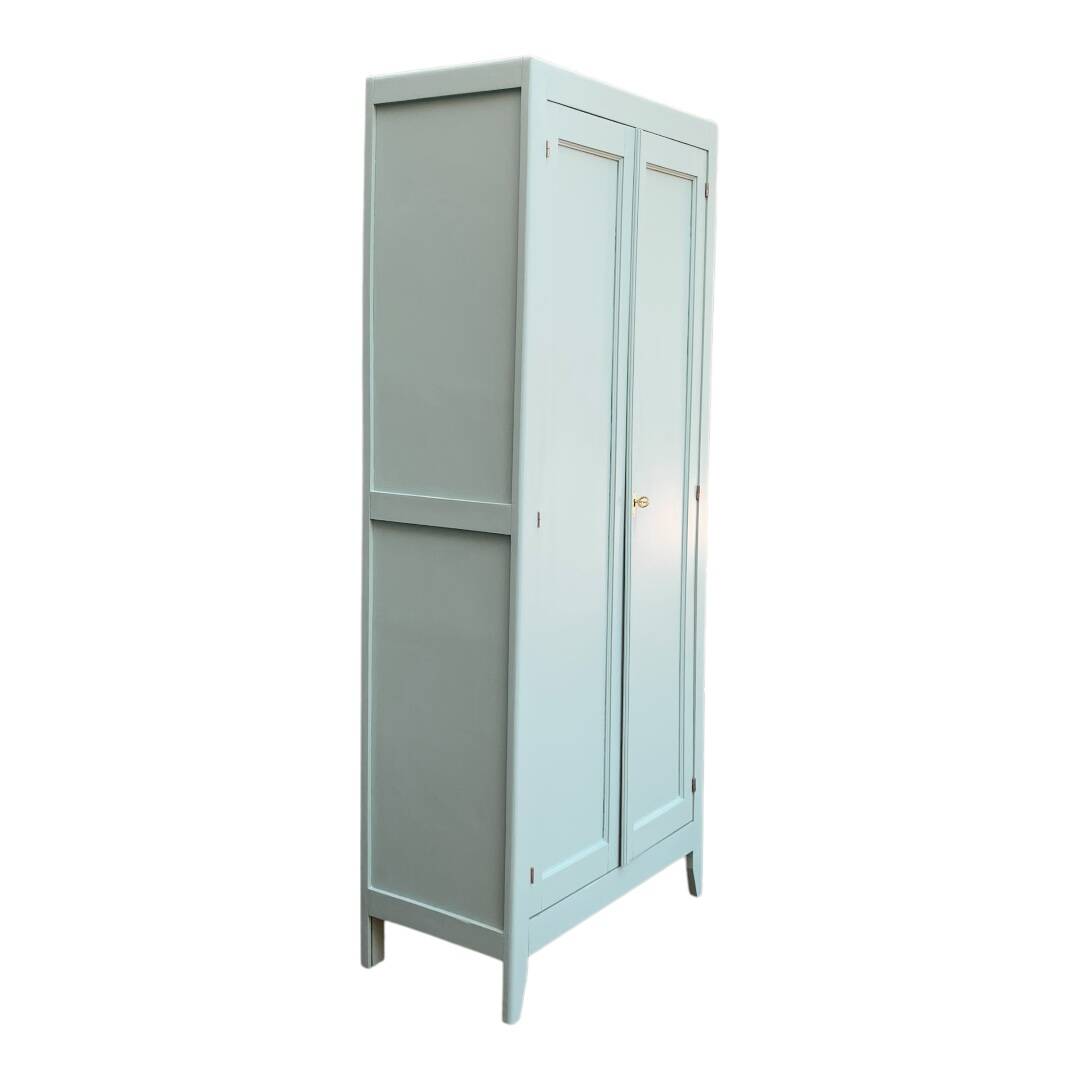 Armoire parisienne vintage bleu vert grisé
