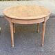 Round dining table Louis Philippe stripped in raw solid cherry wood Italy