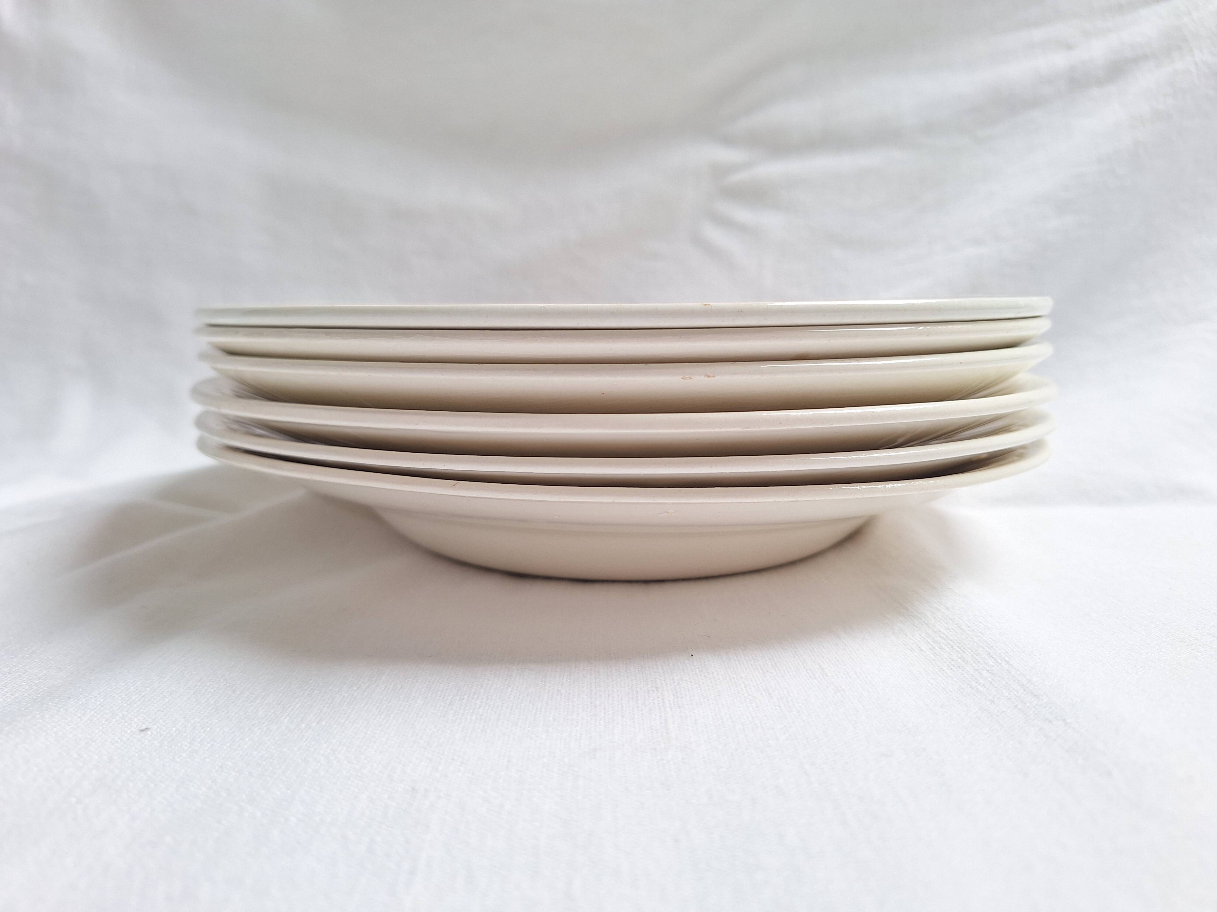 Vintage Gien and St Amand soup plates