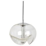 Clear Glass Pendants designed by Koch & Lowy, Germany, 1970s