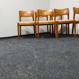 A set of six vintage Danish design dinning chairs by Niels Koefoed