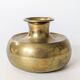 Vintage Indian Pot Lota in Brass, Sculptural Vase and Ritual Container