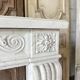 Louis XVI fireplace in white marble, 19th century.