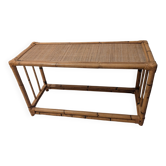 Banc vintage en Bambou et osier – Style Boho-Chic / M