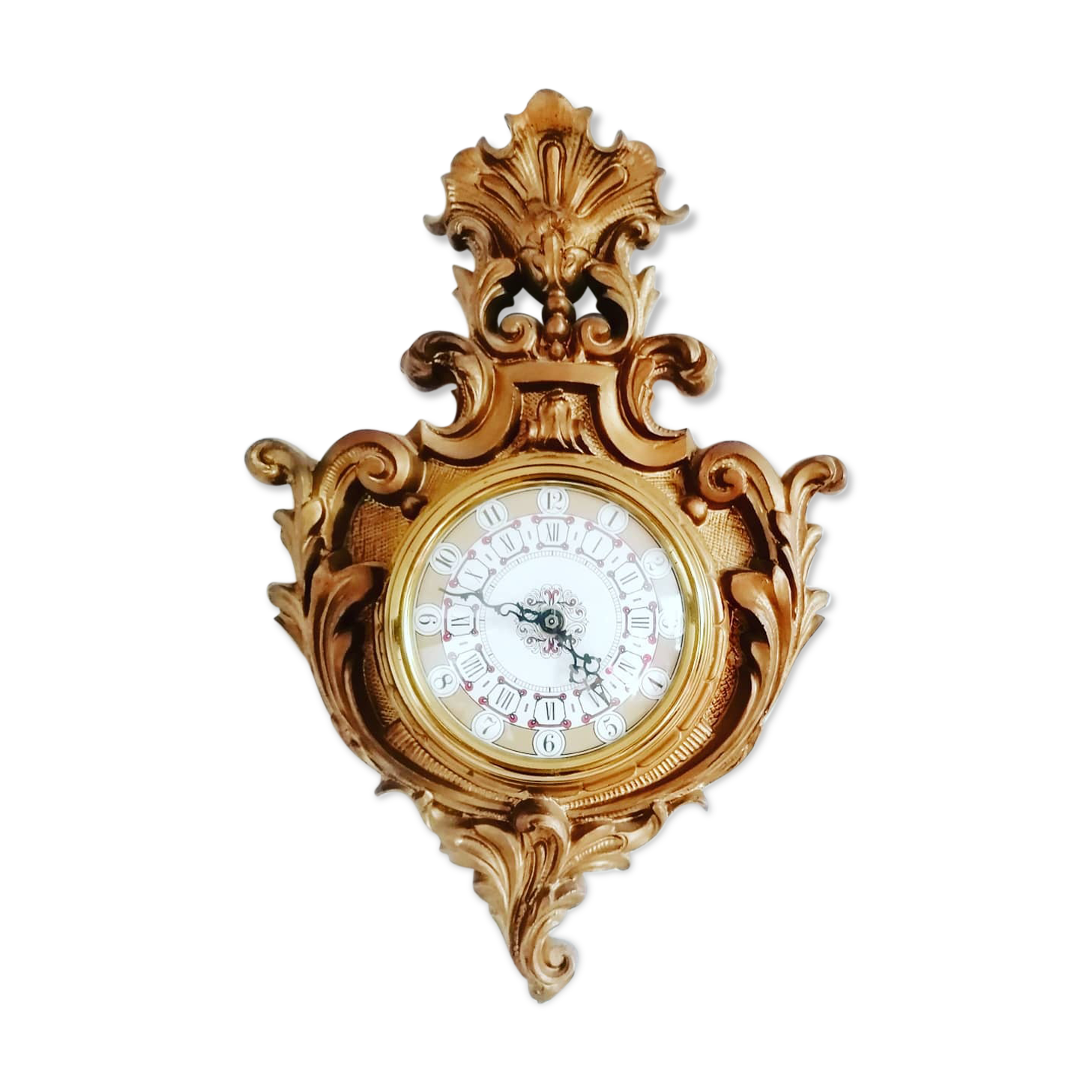 Baroque style clock, ground solid wood, Hettich, auto lifts