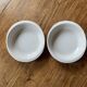 2 small old, vintage oven dishes - white ceramic