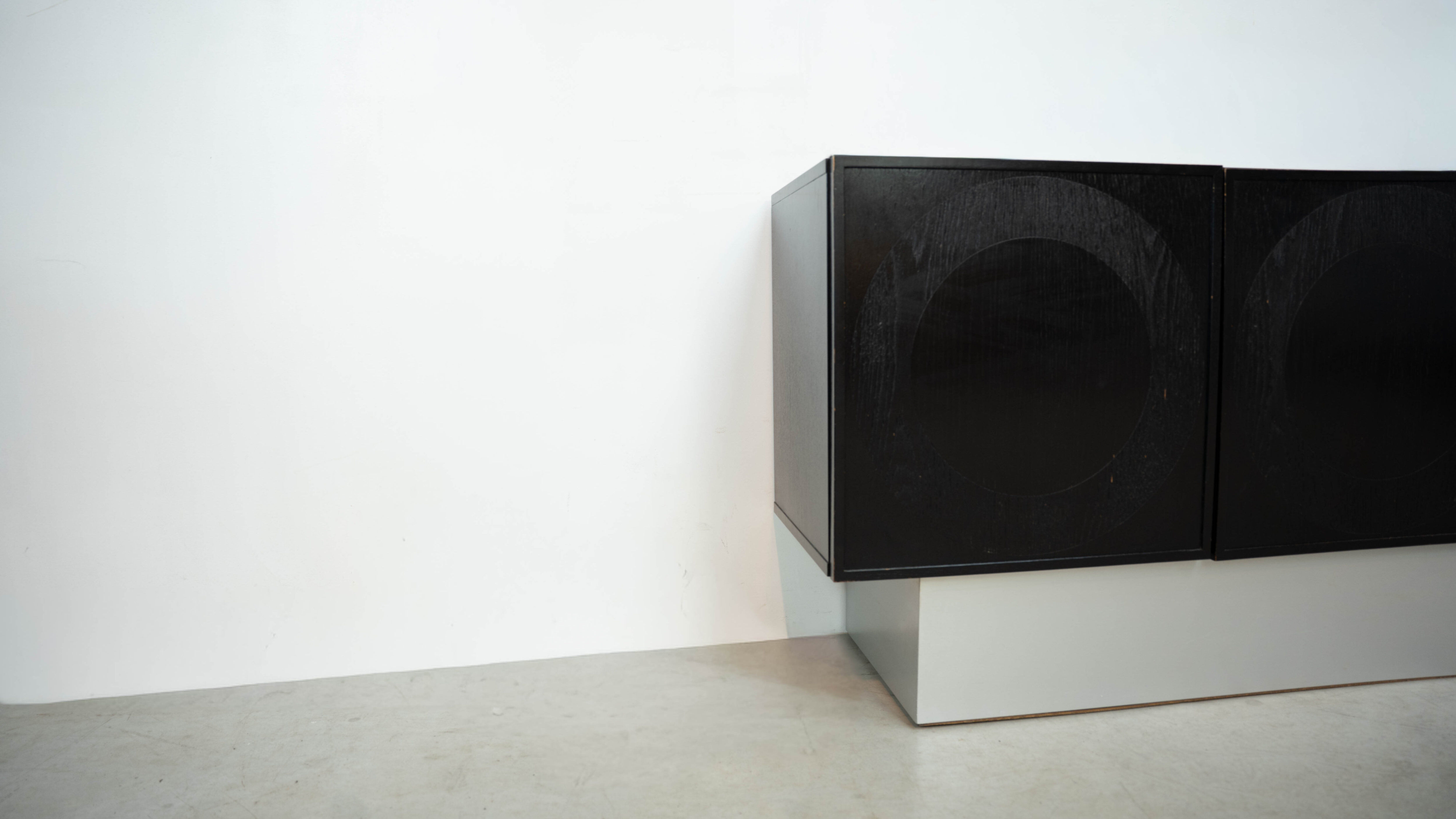 Black brutalist sideboard by Musterring