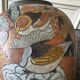 Vase en laiton émaillé