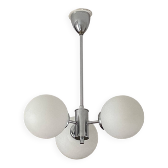 Sputnik chandelier. 1970. 3 globes. Space age.
