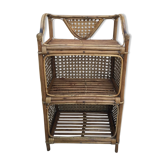Meuble étagère en rotin