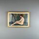 Oil Painting on Canvas Seated Nude, French School, Early 20th Century