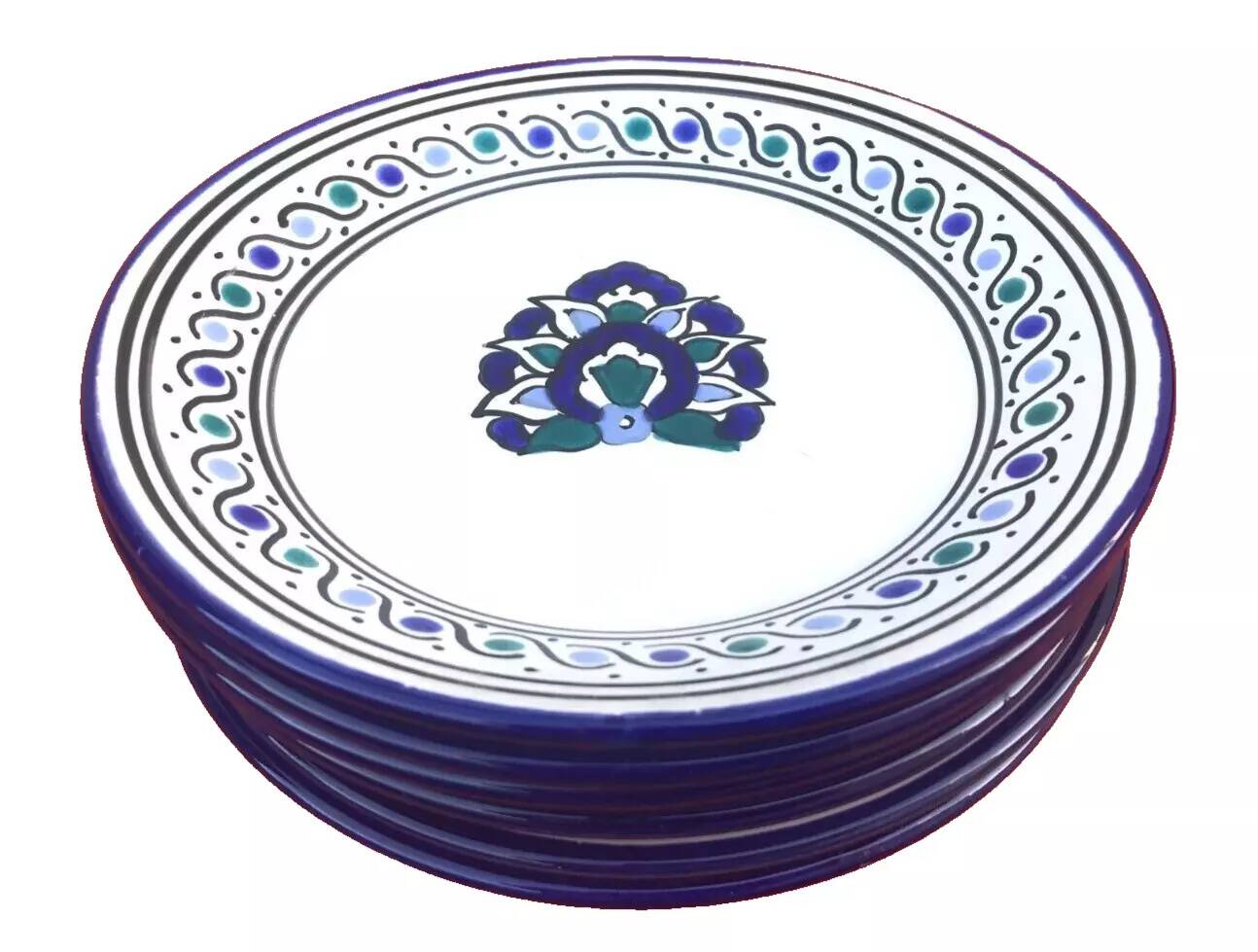 6 earthenware dessert plates