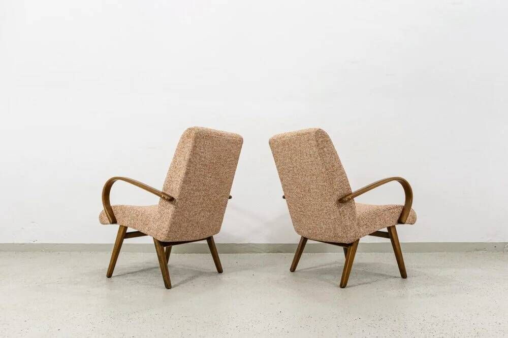 Pair Of Armchairs Type 53 By J. Smidek For Ton, Czechoslovakia, 1960’s