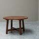 Dining table or Spanish centre table in solid wood and wrought iron from the mid-20th century.