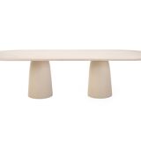 Handmade Contemporary Textured Premium Plaster Dining Table - Customizable