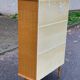 Vintage Scandinavian glass secretary with 3 doors and compass legs 145cm