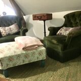 pair of large toad armchairs