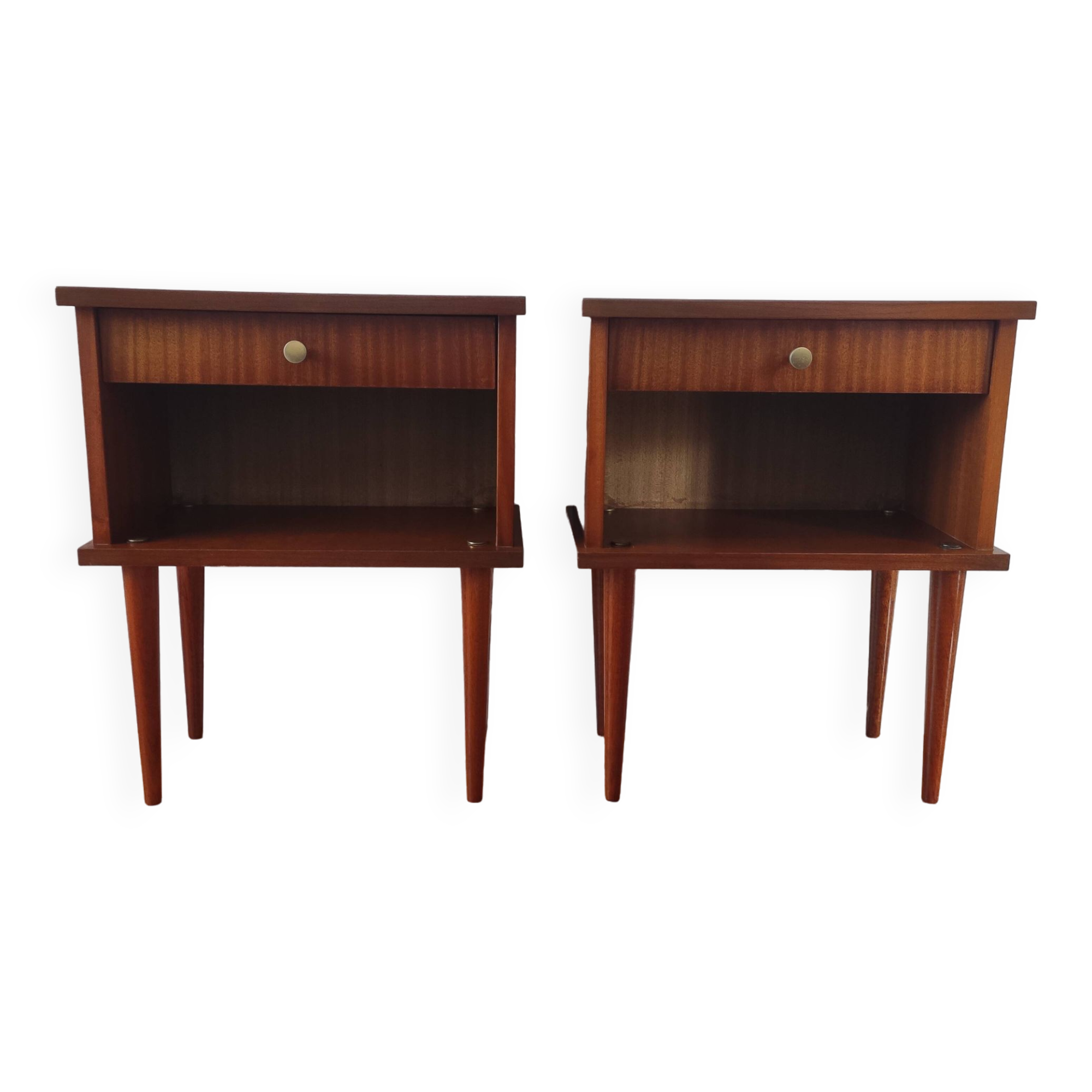 Paire de tables de chevet vintage 1960 inspiration scandinave