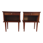 Paire de tables de chevet vintage 1960 inspiration scandinave