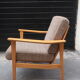 Armchair in wood and fabric 1960