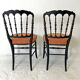 Pair of Blackened Wooden Napoleon III Chairs
