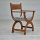 1960s, Danish armchair in solid oak wood, reupholstered, KVADRAT furniture wool.