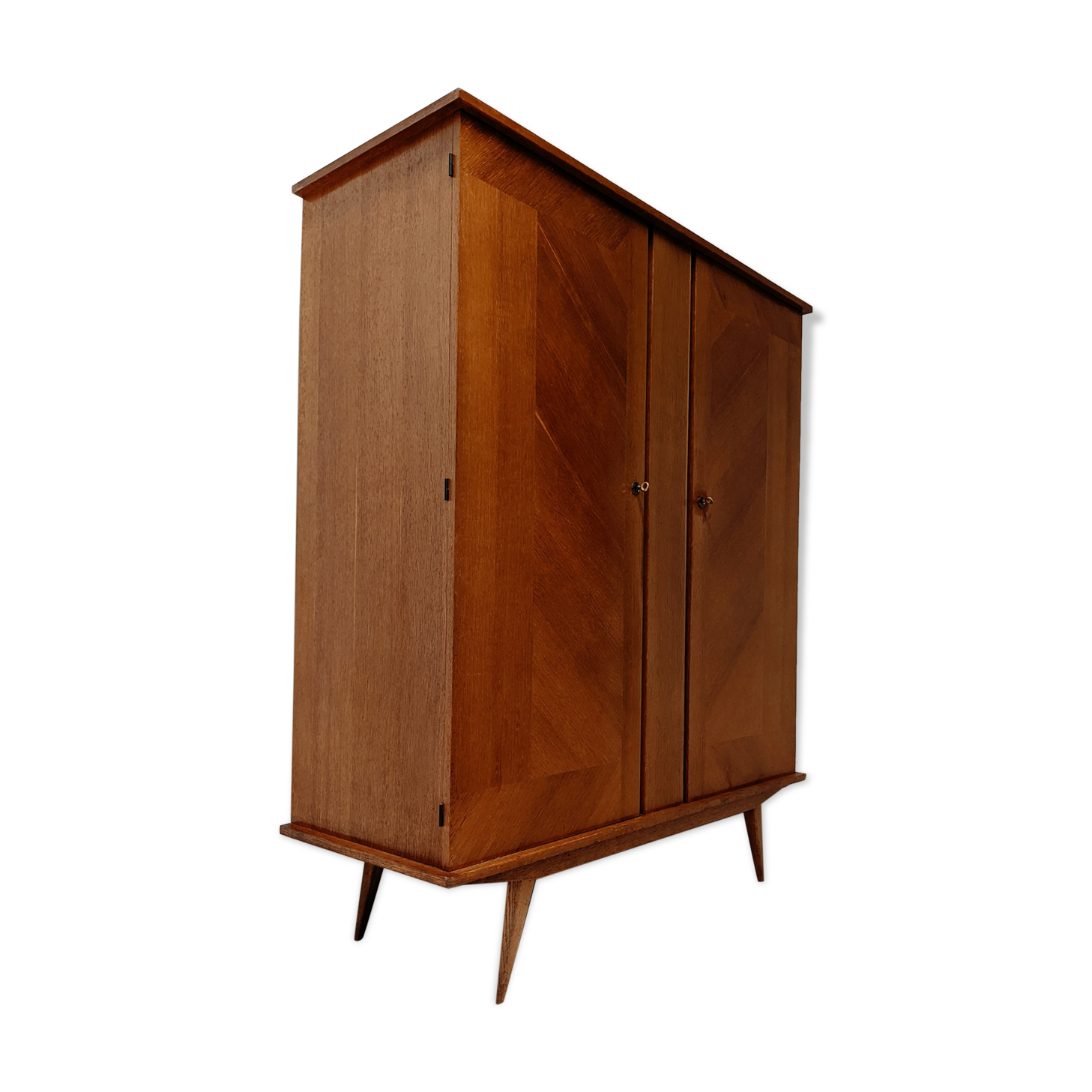 Wardrobe vintage wooden wardrobe compass feet Scandinavian style