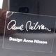 Black glass diabolo vase Nelsson