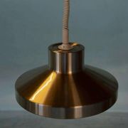 Vintage suspended lamp in aluminium from the 60s/70s, dining table lamp.