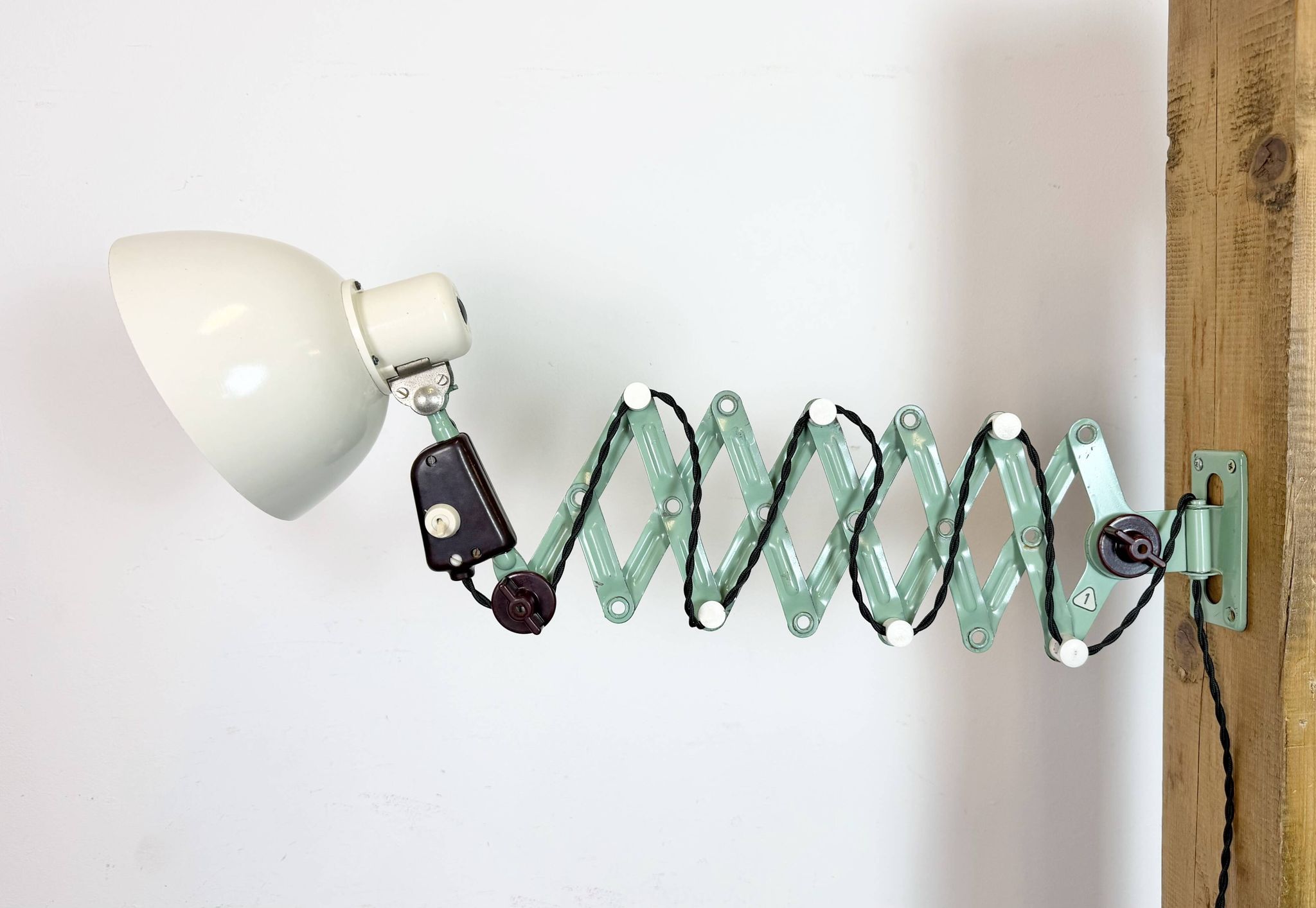 Industrial East German Scissor Lamp from VEB Zweckleuchtenbau Dresden, 1950