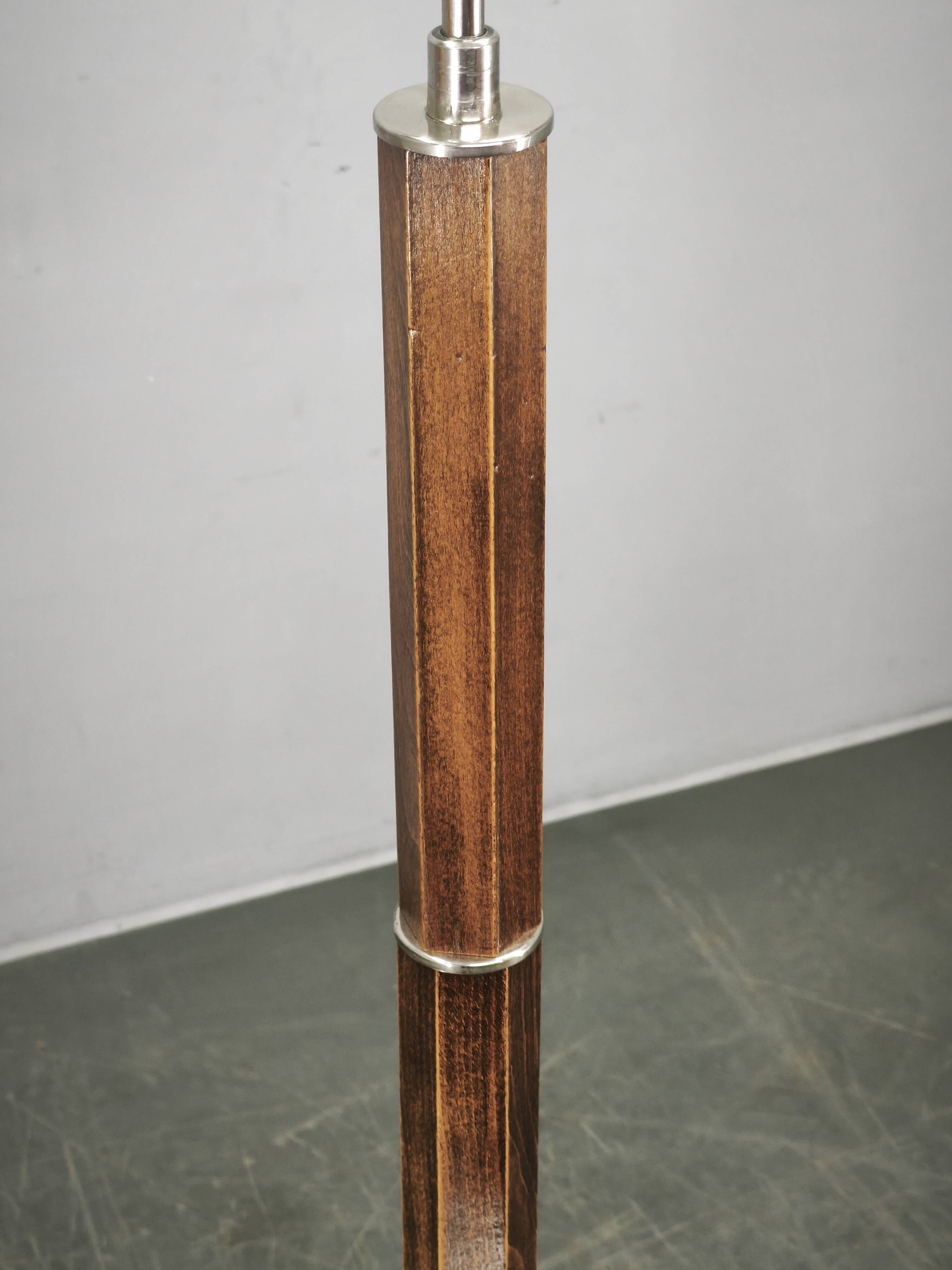 Czech Art Deco Adjustable Floor Lamp with Table, 1930s