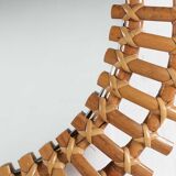 Rattan round mirror ca.1950