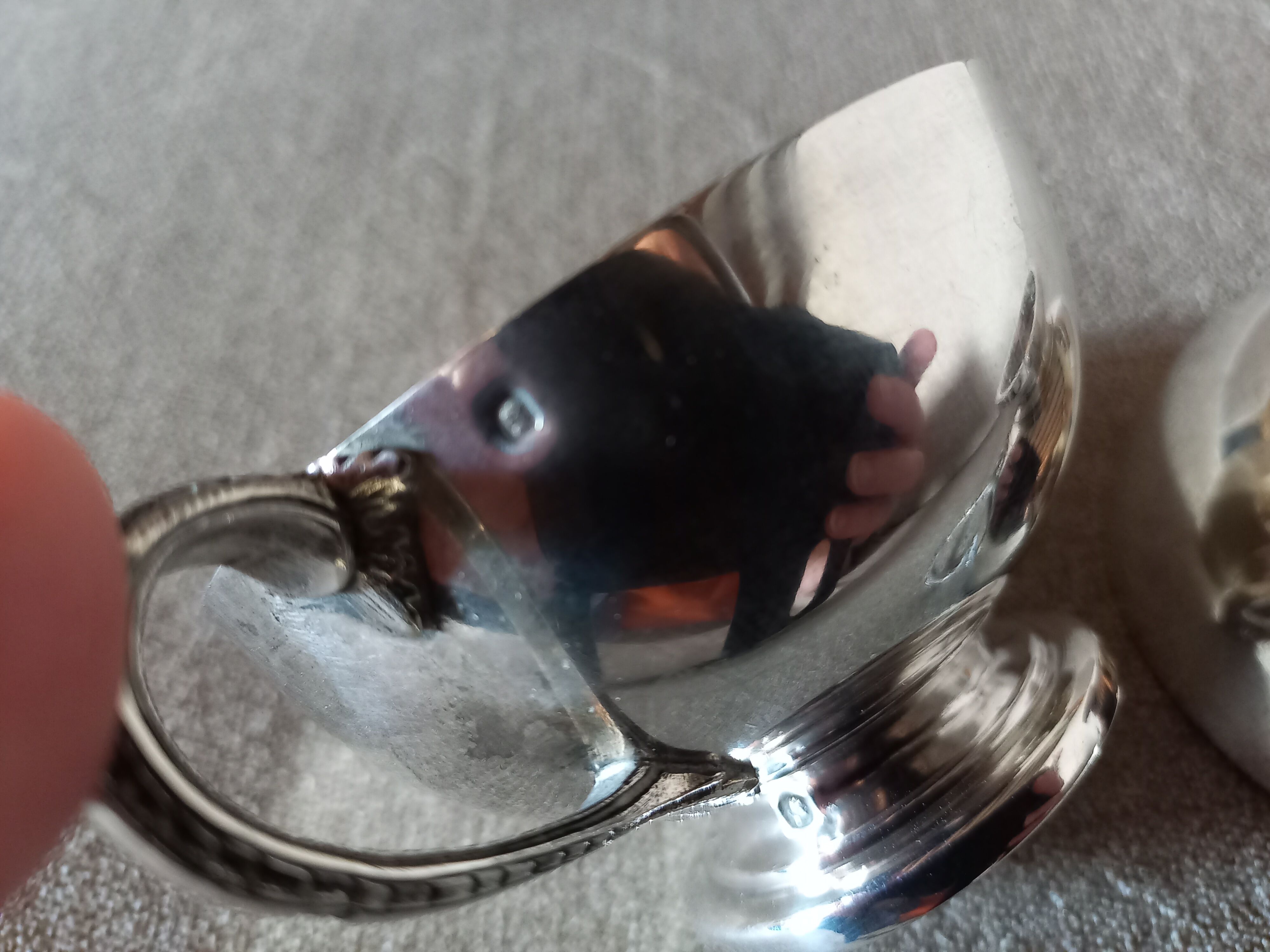 2 old solid silver cups