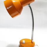 orange articulated desk lamp 1970's