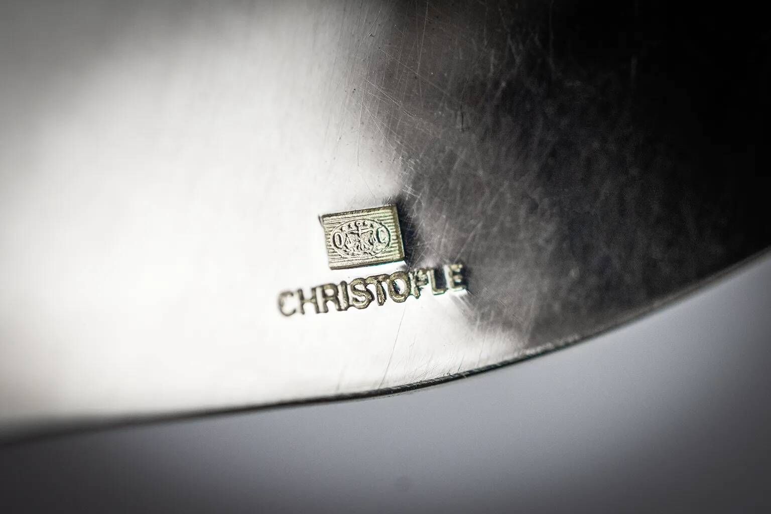 Christofle America sauce spoon, silver-plated metal, design by Luc Lanel (1933)