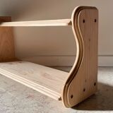 Vintage floor with double tops wood brut