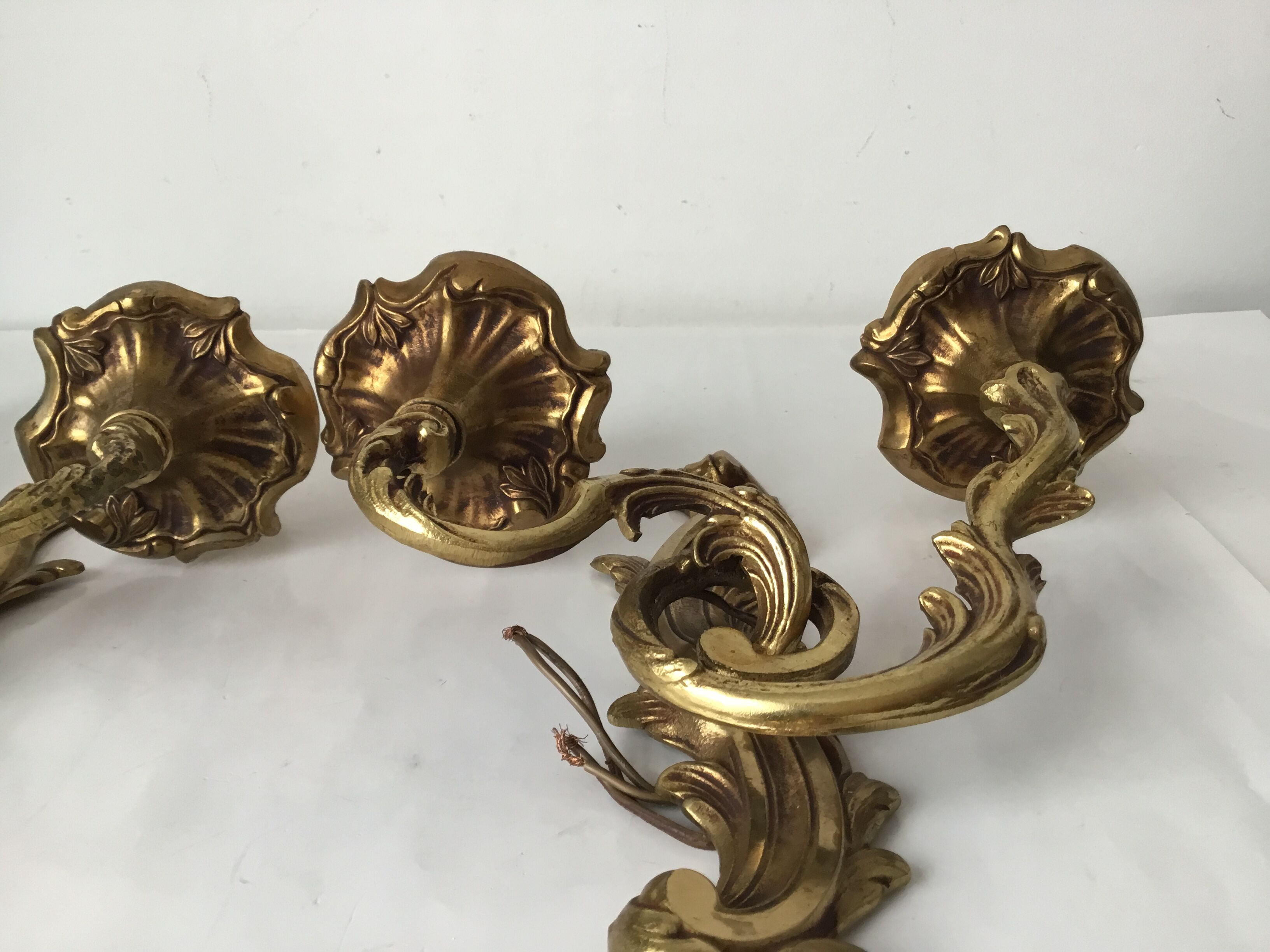 Pair of bronze appliques