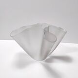 Transparent Etched Glass Vase "Cartoccio" by Pietro Chiesa for Fontana Arte