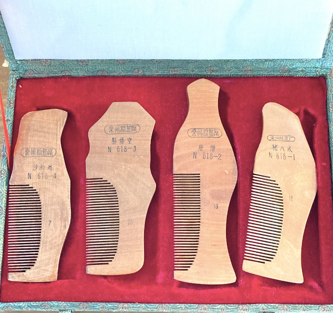 Box of ancient Chinese combs