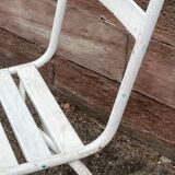 Paire de chaises bistrot de terrasse 1960 metal