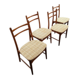 Four Scandinavian teak chairs in the 60s