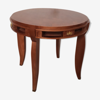 Art Deco walnut table by Jules Leleu