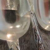 12 silver-plated coffee spoons by Boulenger, Art Nouveau thistles