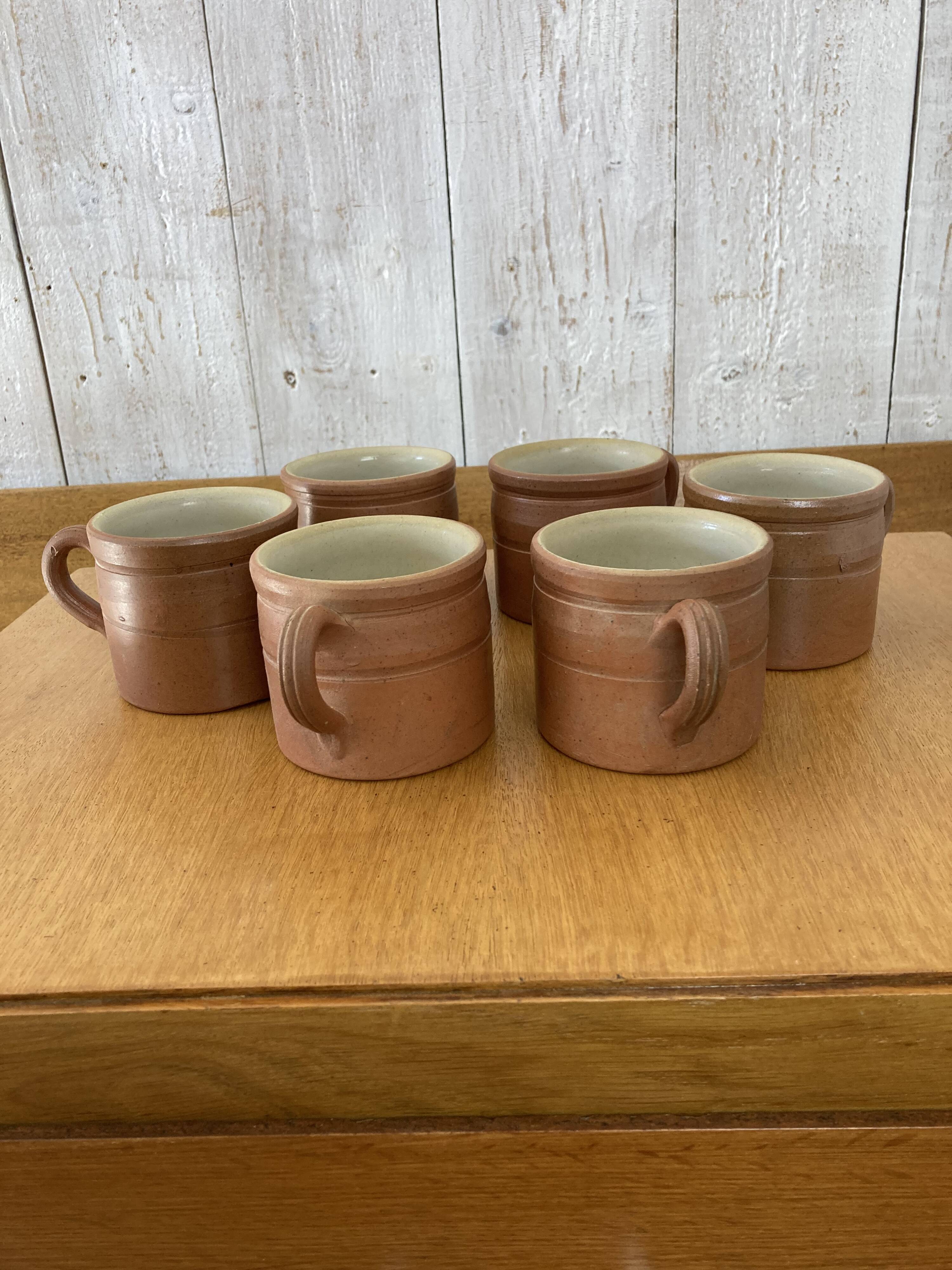 Vintage stoneware mugs