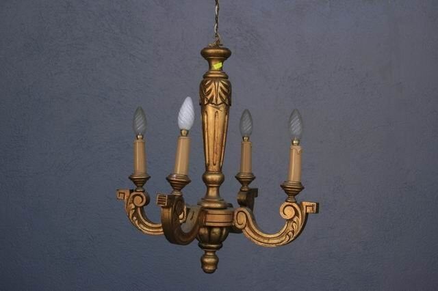 Gloss wood Golden 4 lights