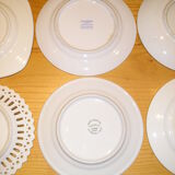Set of 6 different dessert plates